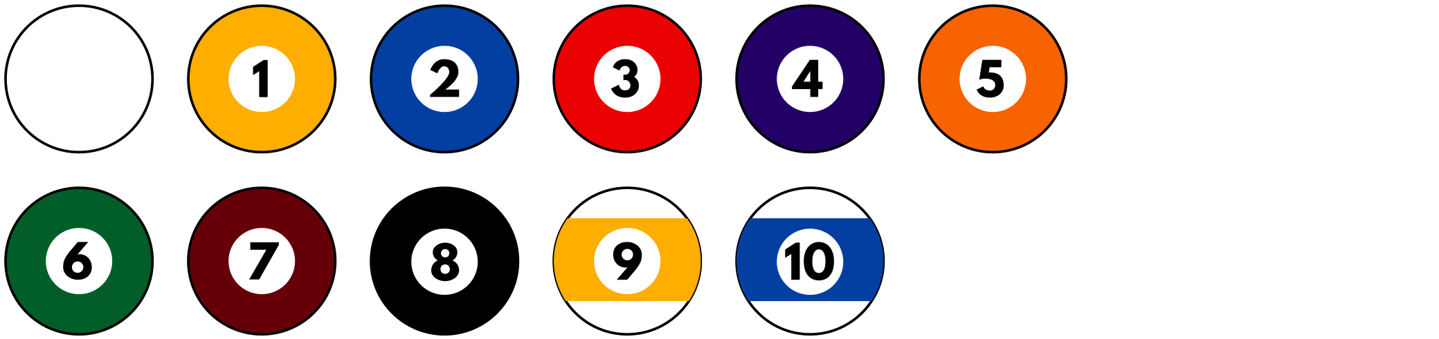 10 Balls Used